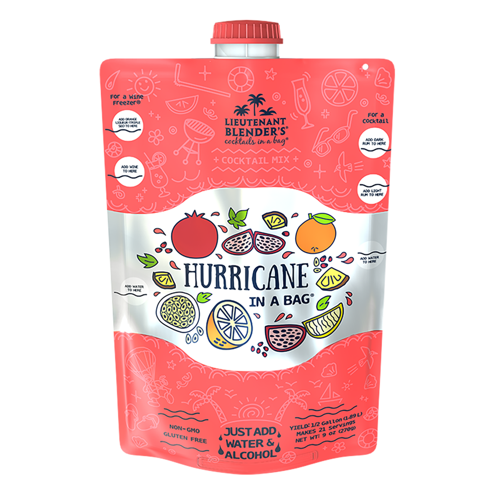 Hurricane in a Bag – Lieutenant Blender Cocktail Mixes