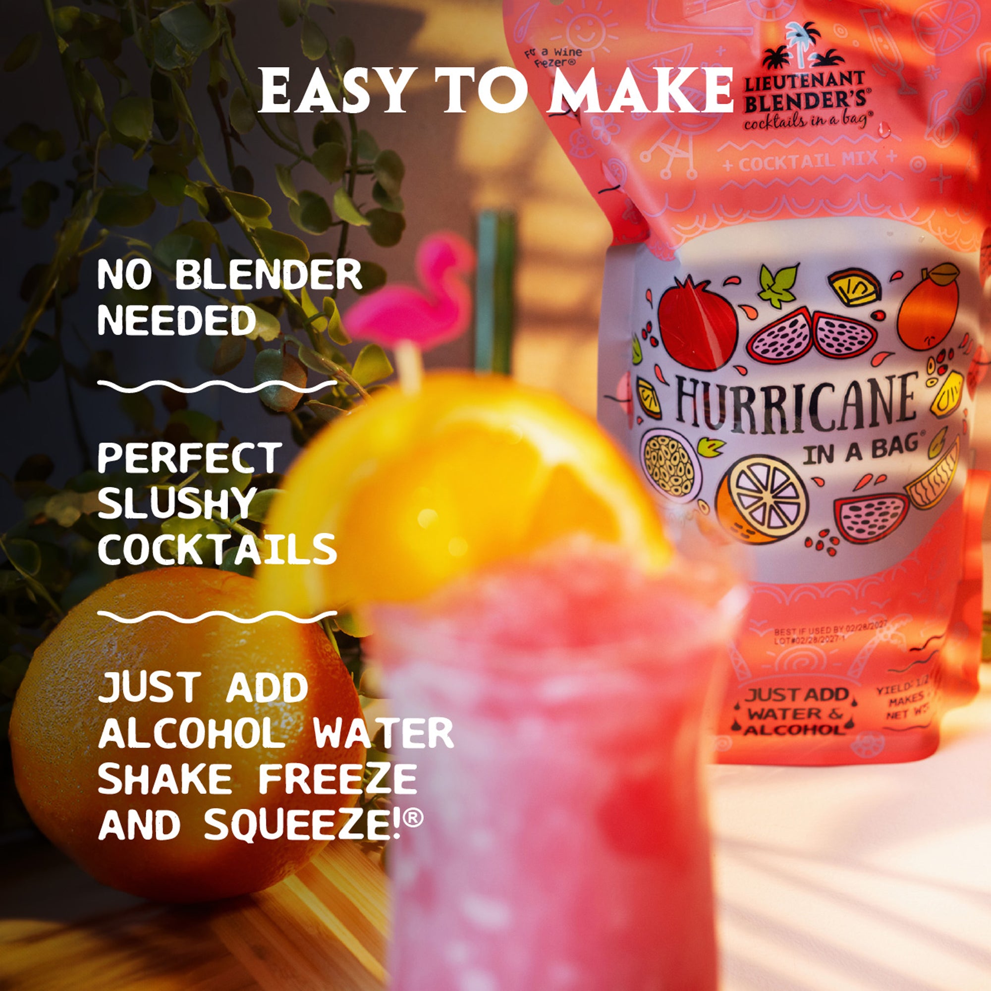 Hurricane in a Bag – Lieutenant Blender Cocktail Mixes