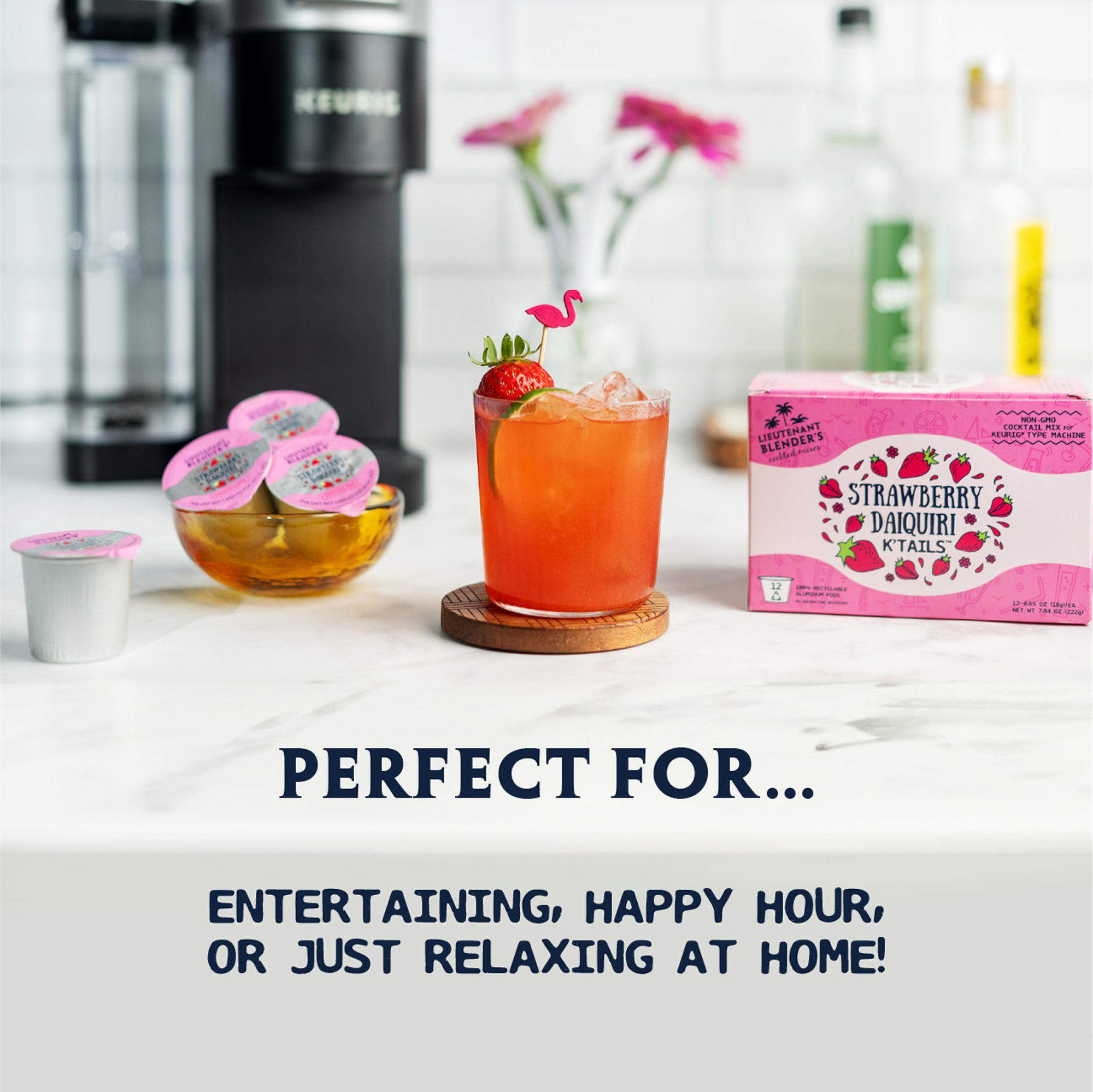 Strawberry Daiquiri K'Tails – Lieutenant Blender Cocktail Mixes