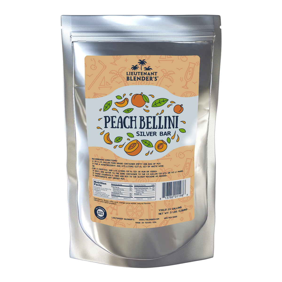 Peach Bellini Silver Bar